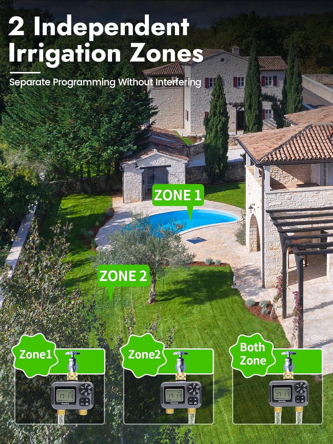 Dual Outlets Smart Irrigation  - đánh giá và giá Timer Dual Outlet